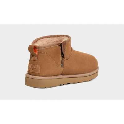 UGG Classic Ultra Mini Zip Boot Chestnut