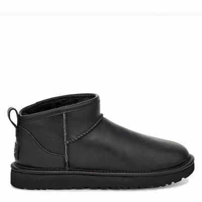 UGG Mens Classic Ultra Mini Leather Black UGG Mens Classic Ultra Mini Leather Black