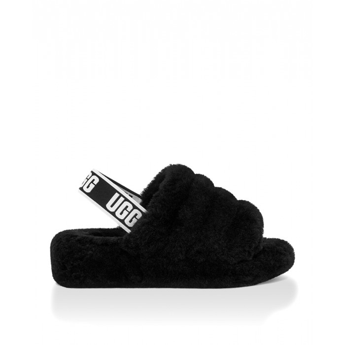 UGG Fluff Yeah Slide-Black