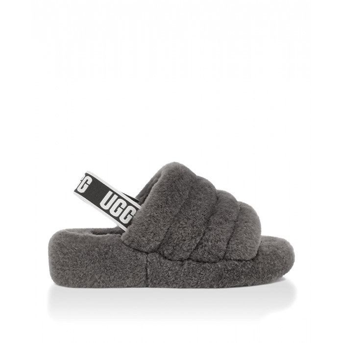 UGG Fluff Yeah Slide-Grey
