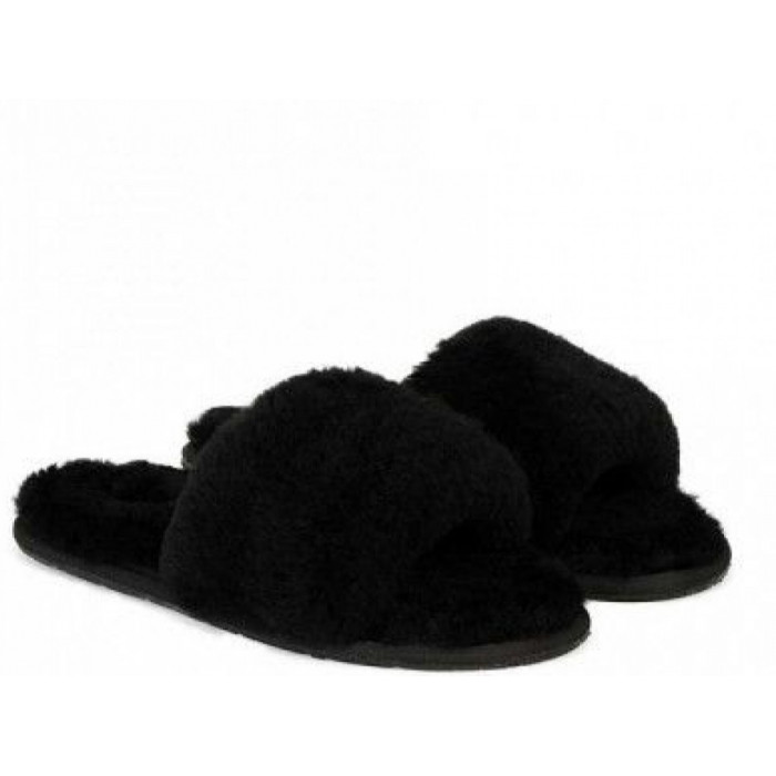 UGG Fluff Slide Slippers Black