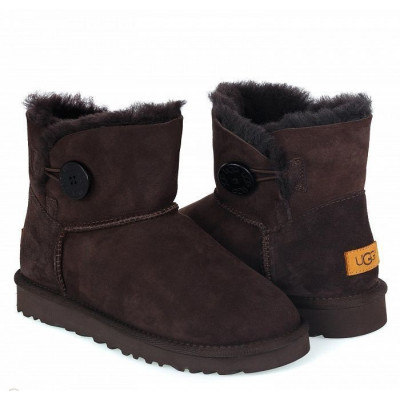 UGG Mini Bailey Button II Chocolate UGG Mini Bailey Button II Chocolate